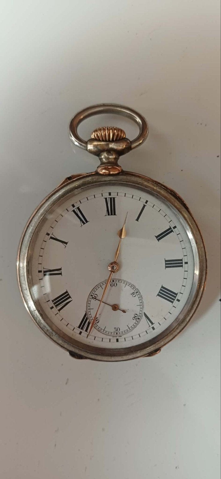 montre argent, Enlèvement ou Envoi, Argent, Montre de poche, Autres marques