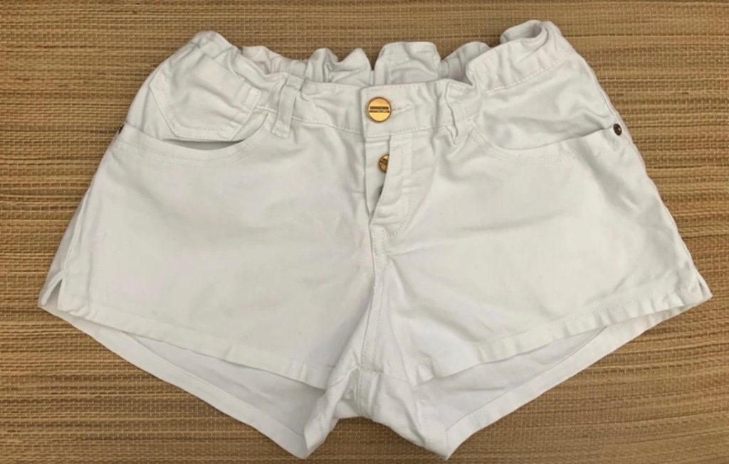 Pull & Bear • Jeansshort • Maat M, Vêtements | Femmes, Taille 38/40 (M), Porté, Blanc, Courts