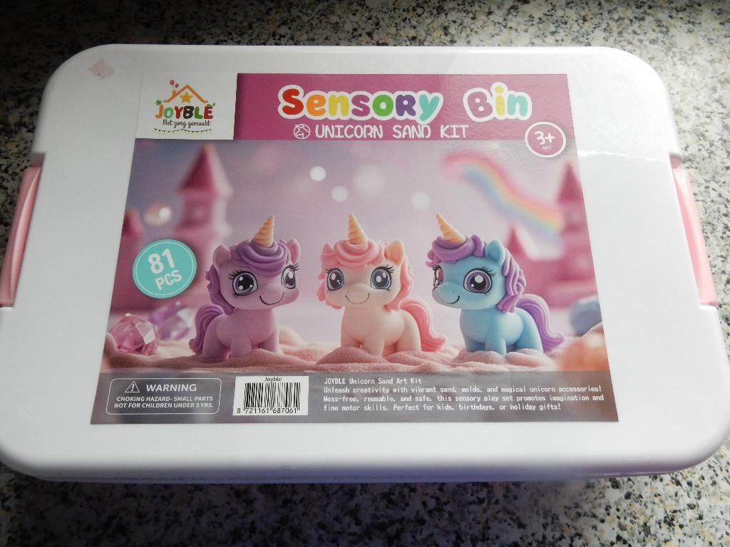 nr.322 - Sensory bin unicorn sand kit, Ophalen of Verzenden, Knutselen
