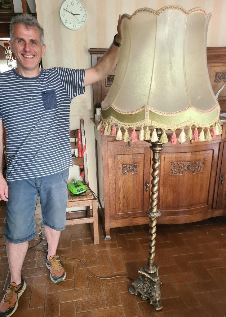 Lamp, Ophalen, Gebruikt, Natuurlijk materiaal, 150 tot 200 cm