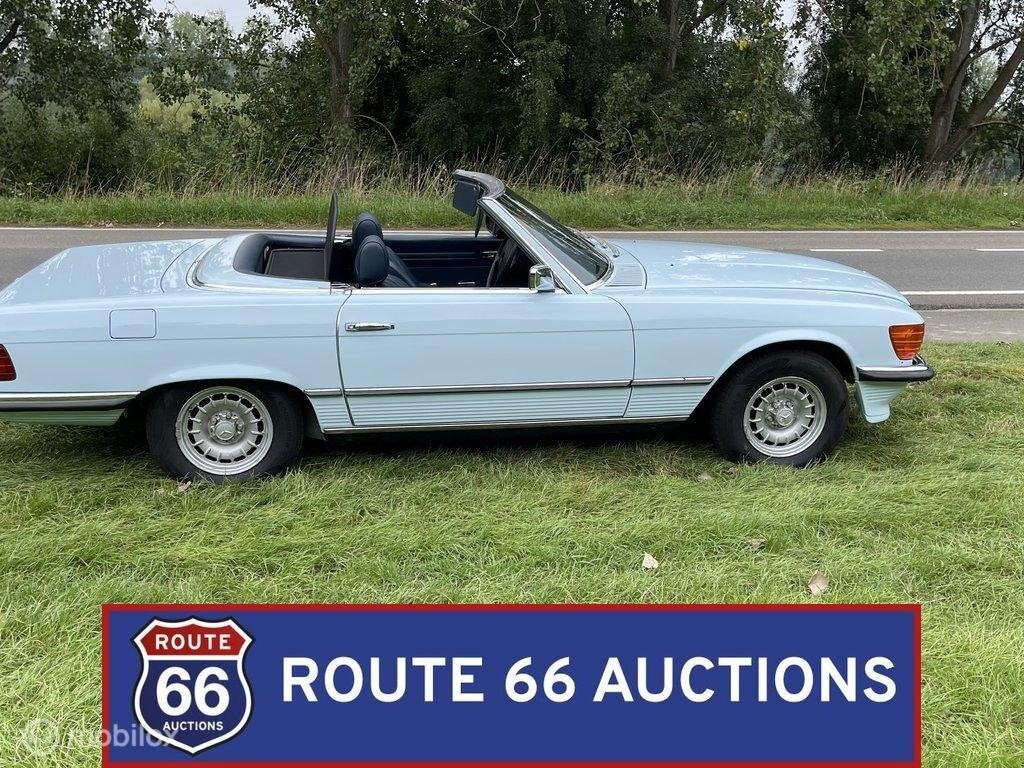 Mercedes-Benz 450 SL | 1974 | Route 66 Auctions, Zwart, Mercedes-Benz, Bedrijf, Handgeschakeld