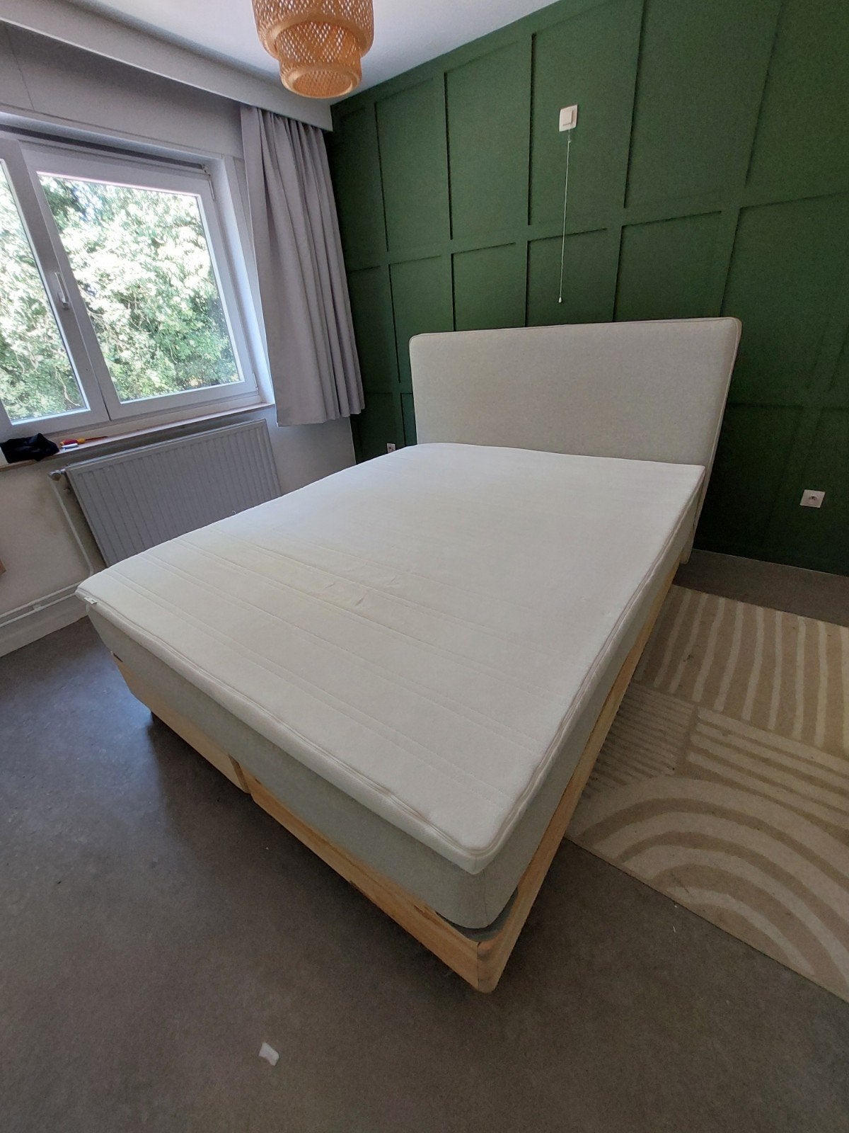 IKEA boxspring - DUNVIK, Huis en Inrichting, Ophalen, Gebruikt, Tweepersoons, 200 cm