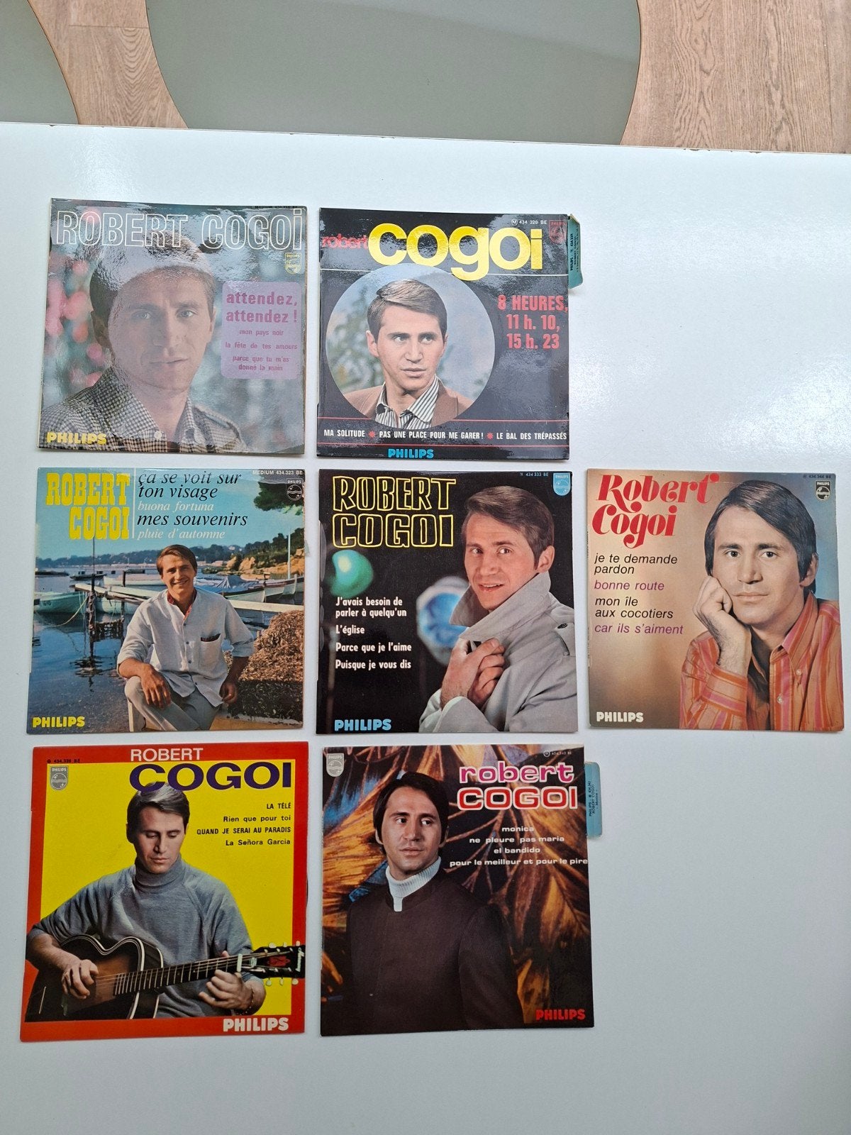 Vinyl - Lot Robert Cogoi EP-'s 1966-1967, zeer verzorgd., Gebruikt, Overige genres, 7 inch, Ophalen of Verzenden