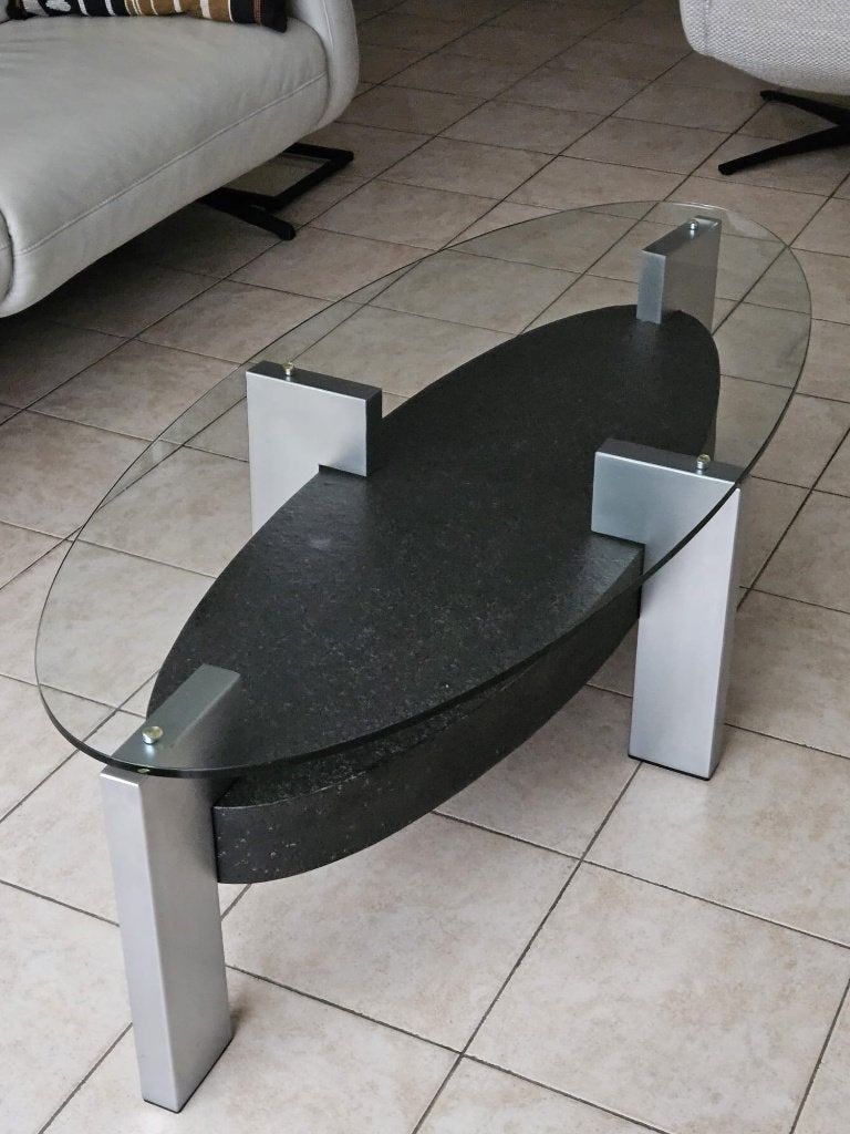 Salontafel 140 x 60cm, Enlèvement, Utilisé, Ovale