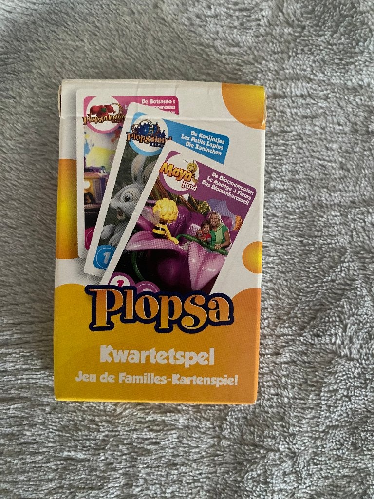 Plopsa Kwartetspel, Ophalen of Verzenden, Zo goed als nieuw, Kwartet(ten)