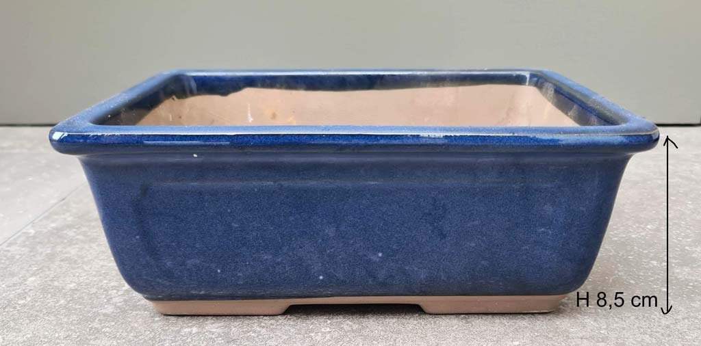 pot blauw geglazuurd voor Bonsai of vetplantjes - zie info, Ophalen