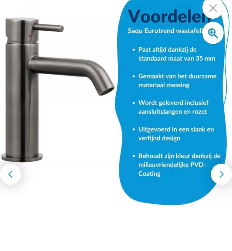 2x gunmetal lavabokraan, Doe-het-zelf en Bouw, Ophalen, Nieuw, Wastafel