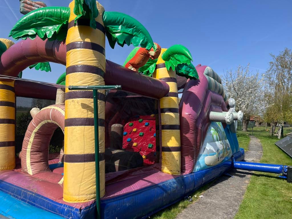 Springkasteel Piraat te koop, Enfants & Bébés, Jouets | Extérieur | Coussins gonflables, Enlèvement, Utilisé