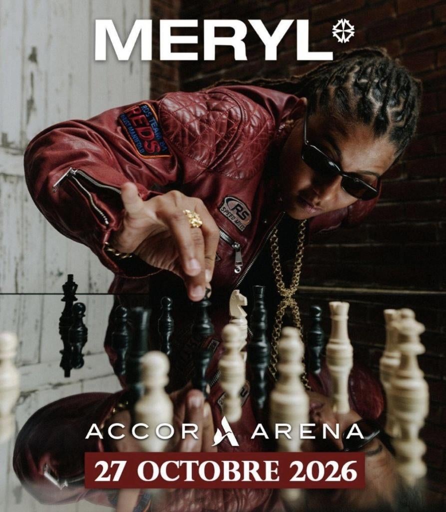 Places de concert MERYL - Accor Arena - 27/10/2026, Tickets & Billets