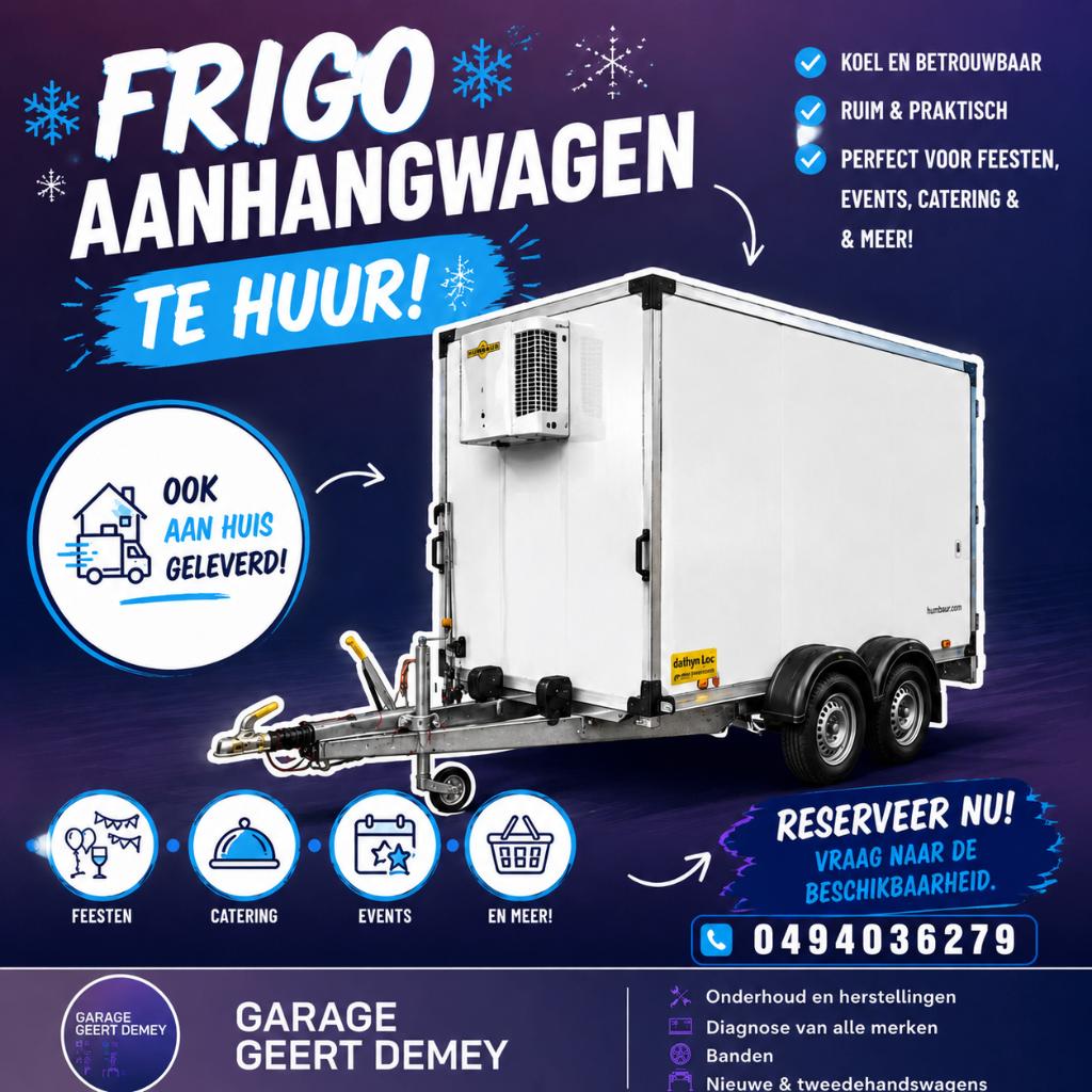 frigo aanhangwagen, Auto diversen, Aanhangers en Bagagewagens, Ophalen