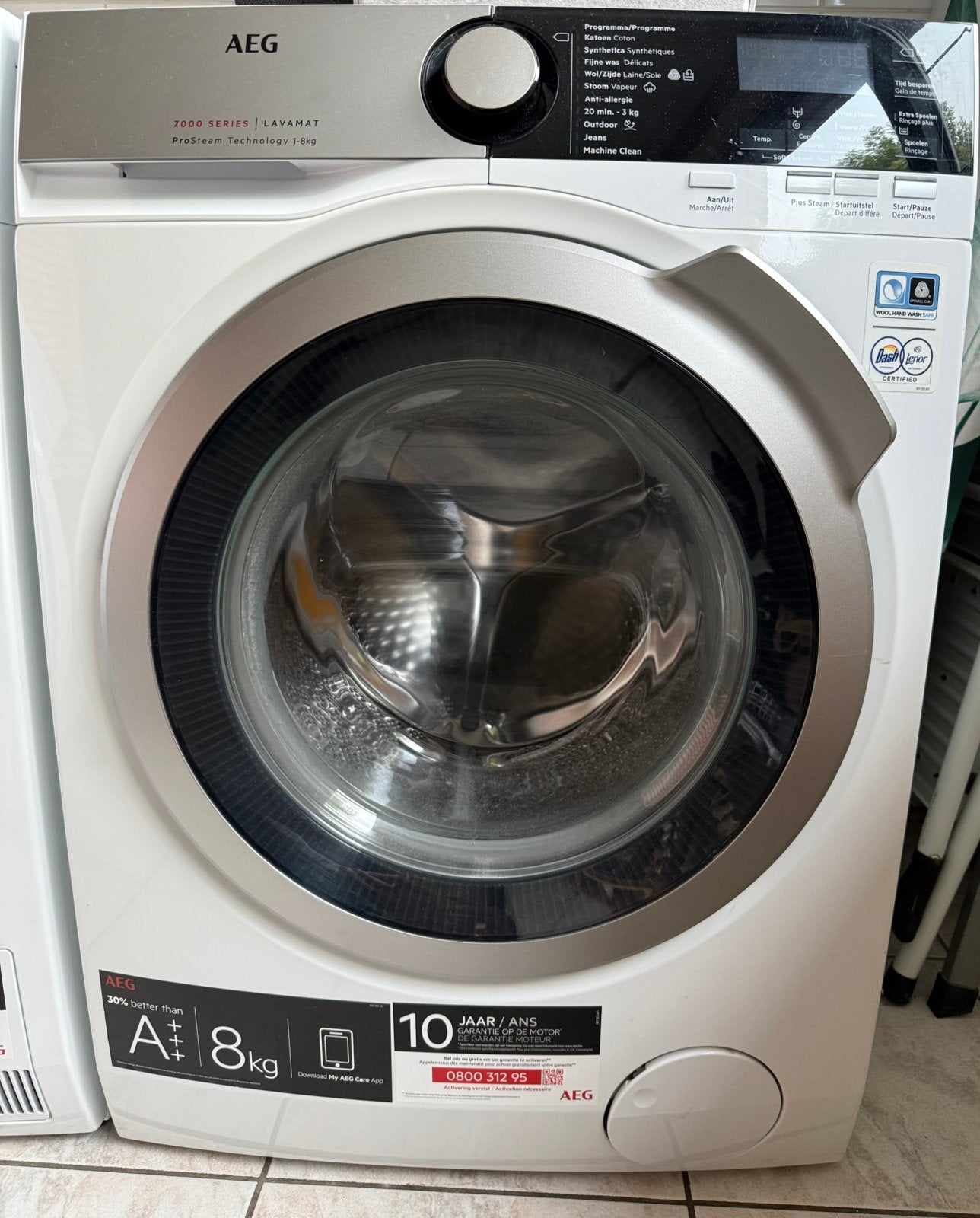 AEG wasmachine & droogkast, Ophalen, Gebruikt, Handwasprogramma, Voorlader
