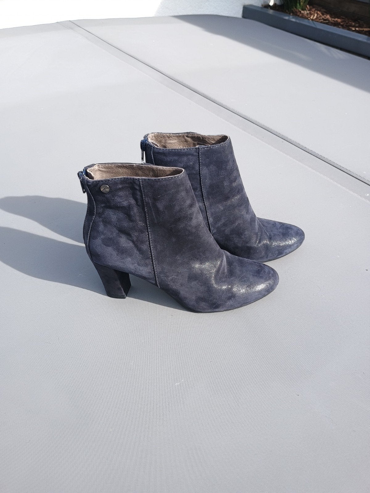 Bottillons en cuir bleu taille 39, Enlèvement, Bleu