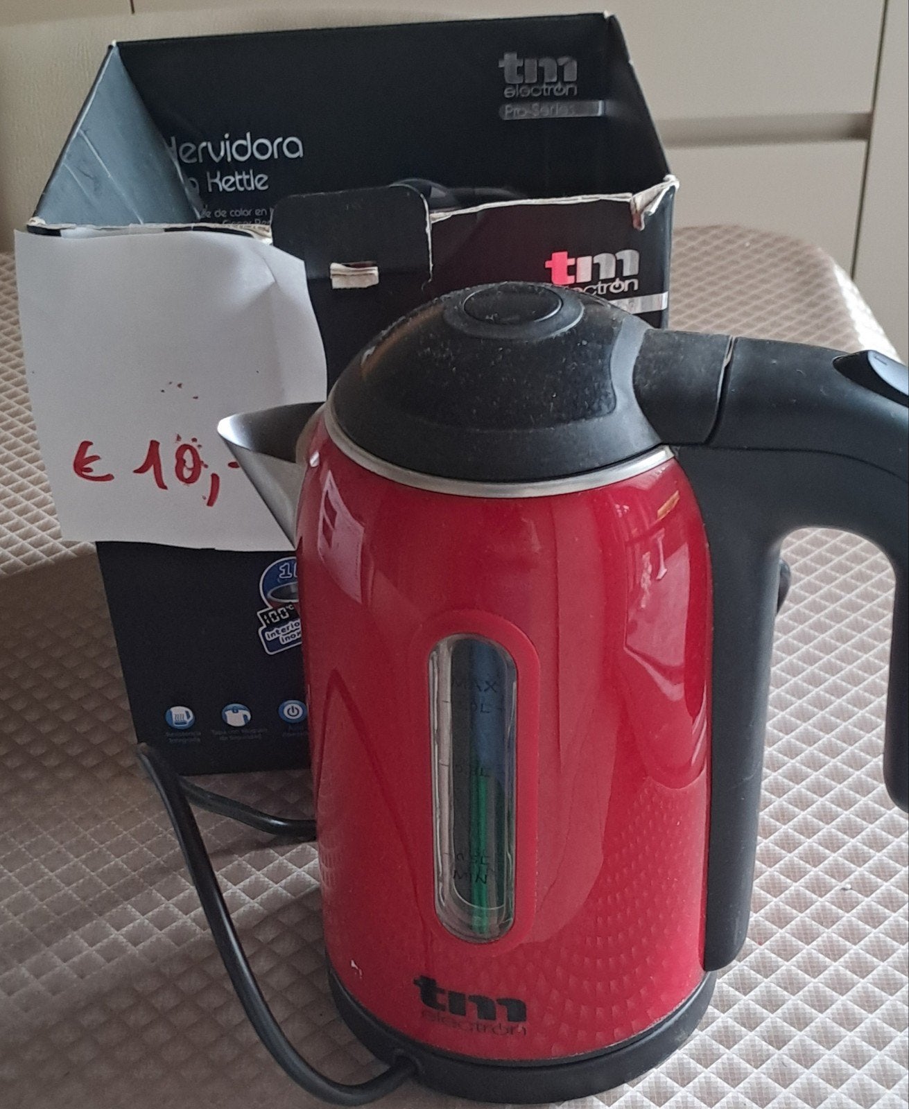 waterkoker rood, Ophalen