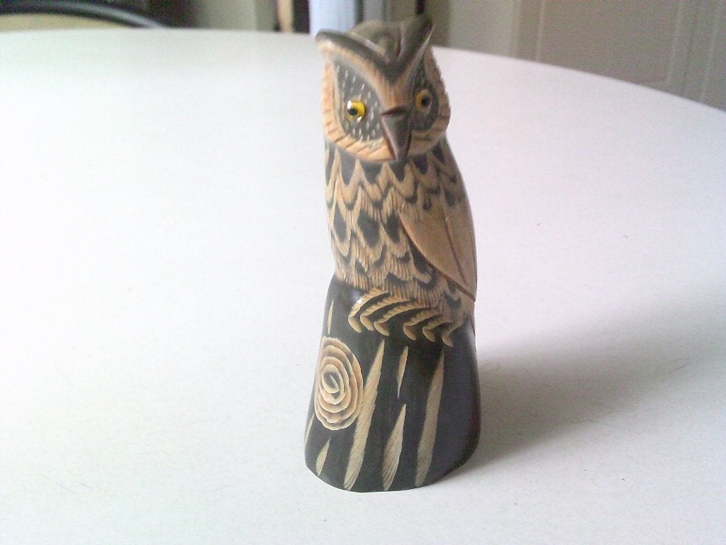 art deco beeldje uil is van tand, Ophalen, Zo goed als nieuw, Dier