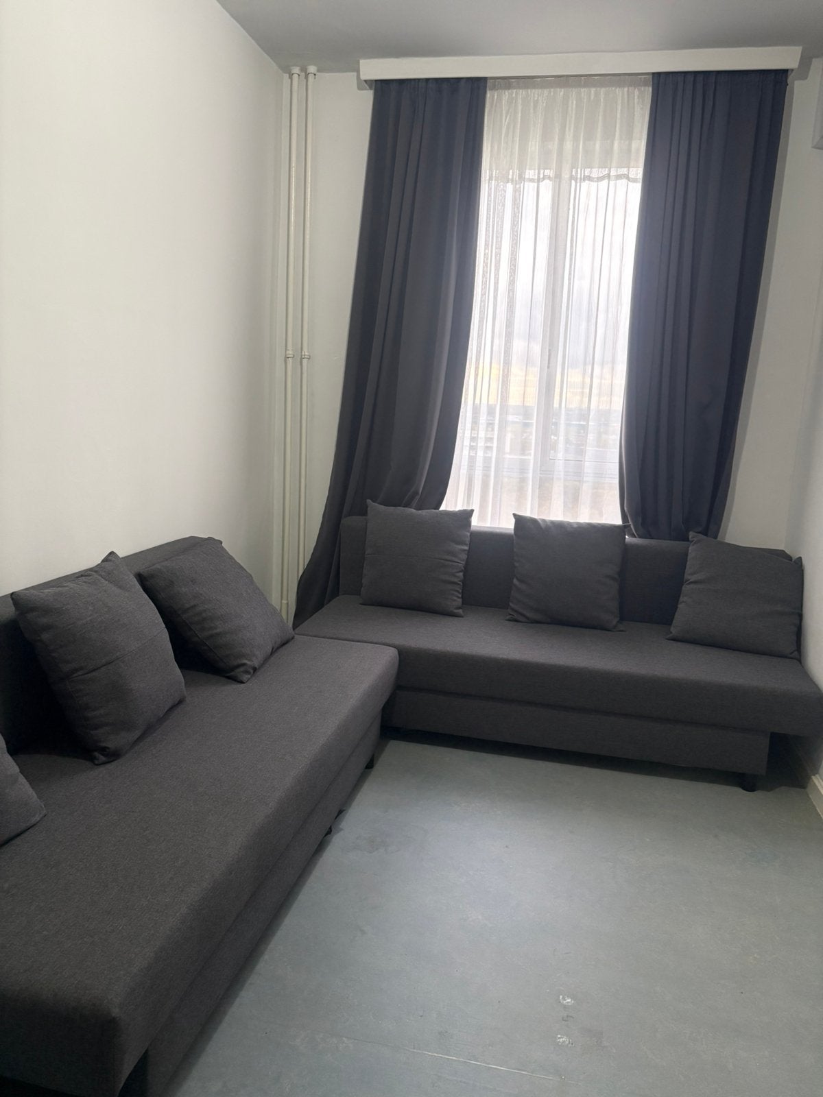Canapé-lit 3 places, Knisa gris beige, Maison & Meubles, Enlèvement, Comme neuf