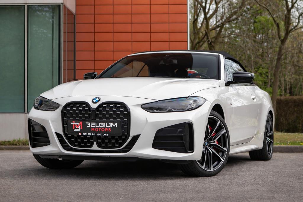 BMW 440 Cabrio - xDrive - HK - Geheugen - Camera, Auto's, BMW, Automaat, Cabriolet, Startonderbreker, Wit