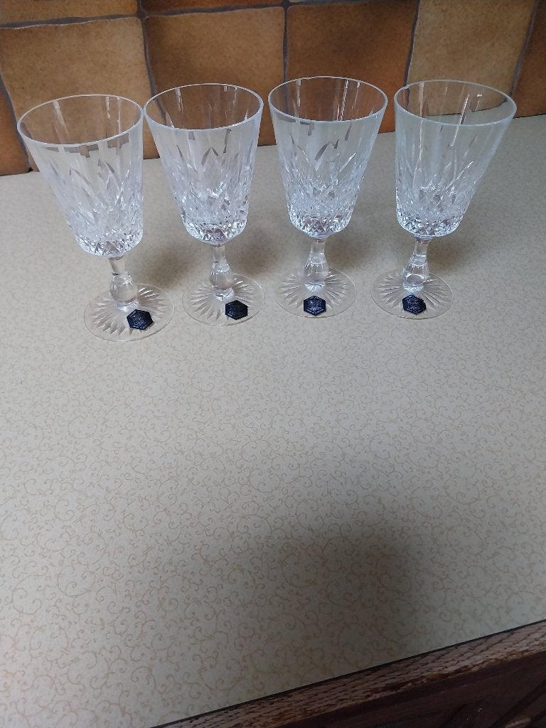 4 prachtige vintage Stuart Crystal wijnglazen 30% Lead Cryst, Ophalen
