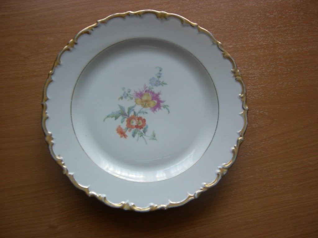 Oud bordje met goudrand, Antiek en Kunst, Ophalen of Verzenden
