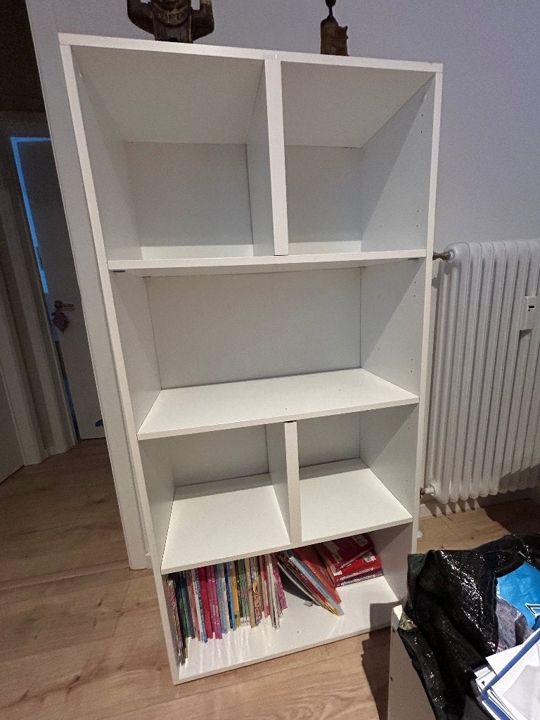 Bibliothèque Blanche à 6 Compartiments - Très Bon Etat, Maison & Meubles, Enlèvement, Utilisé, 50 à 100 cm, 100 à 150 cm