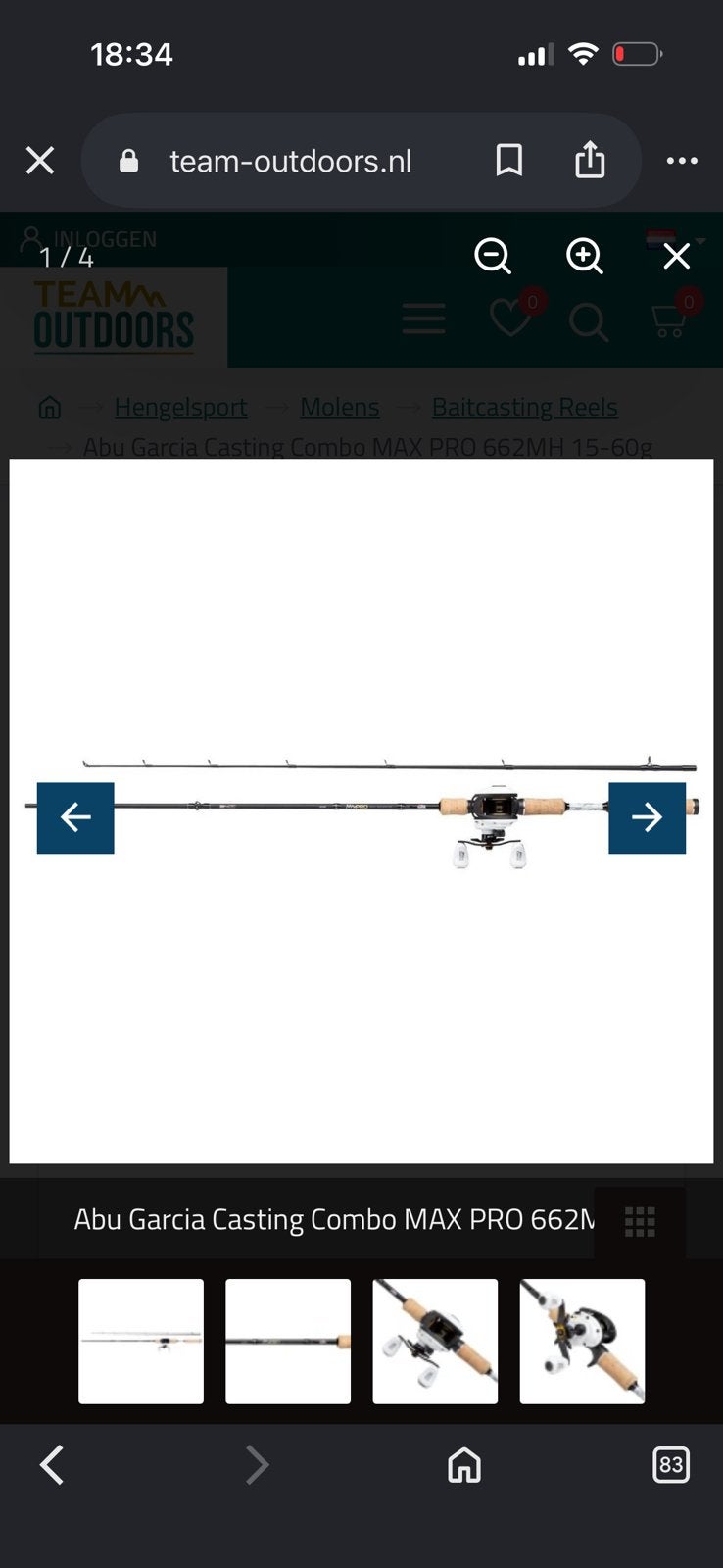 Abu garcia baitcaster + kunstaas voor snoek, Informatique & Logiciels, Enlèvement ou Envoi, Comme neuf