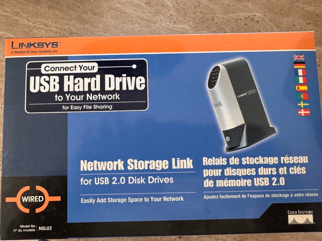 Cisco Linksys NSLU2 server network storage link for USB, Enlèvement ou Envoi, Comme neuf