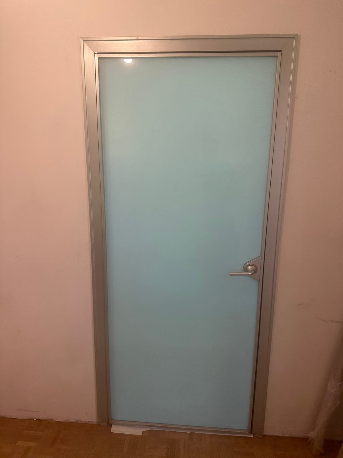 Rimadesio design glazen deur – aluminium – 82*201 cm, Ophalen, Zo goed als nieuw, Glas, Binnendeur