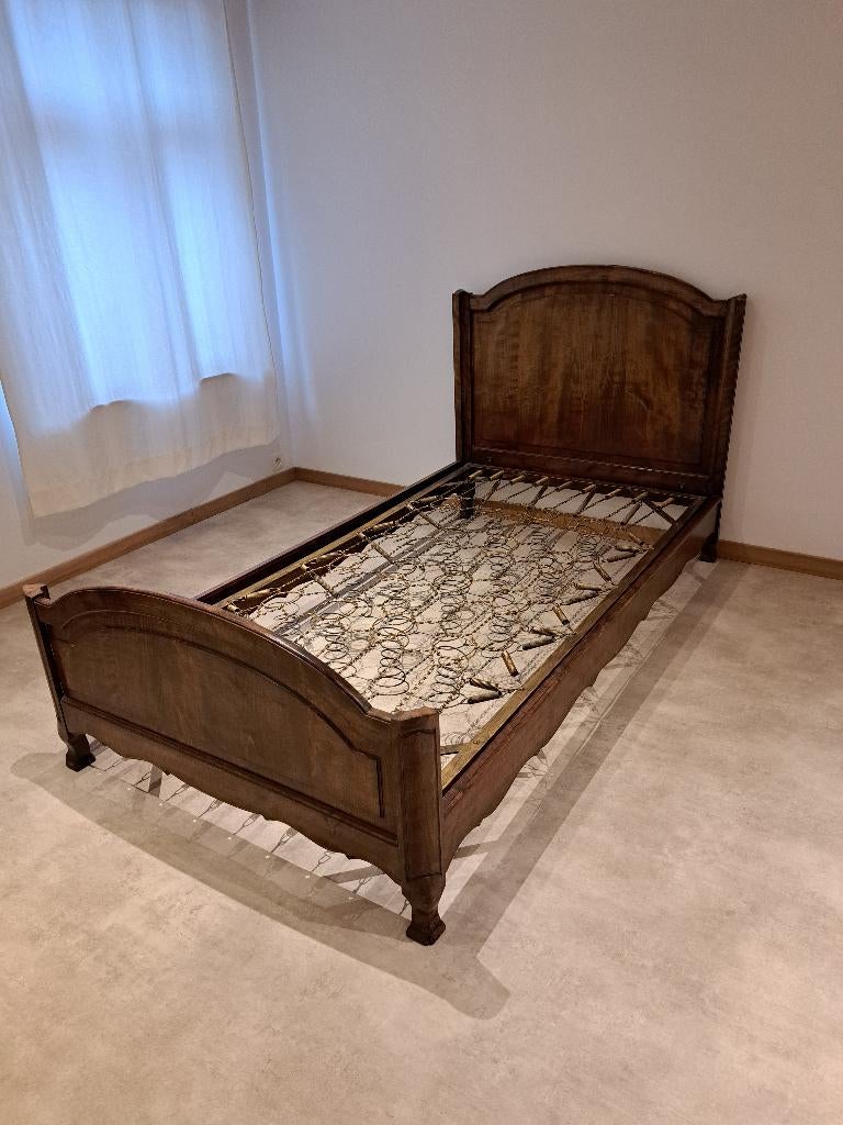 cadre de lit 1 personne, 100 cm, Brun, Enlèvement, Utilisé