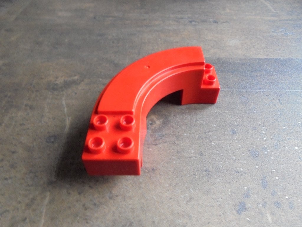 Lego Duplo Road Section Curve (zie foto's) 2, Ophalen of Verzenden, Gebruikt, Losse stenen, Duplo