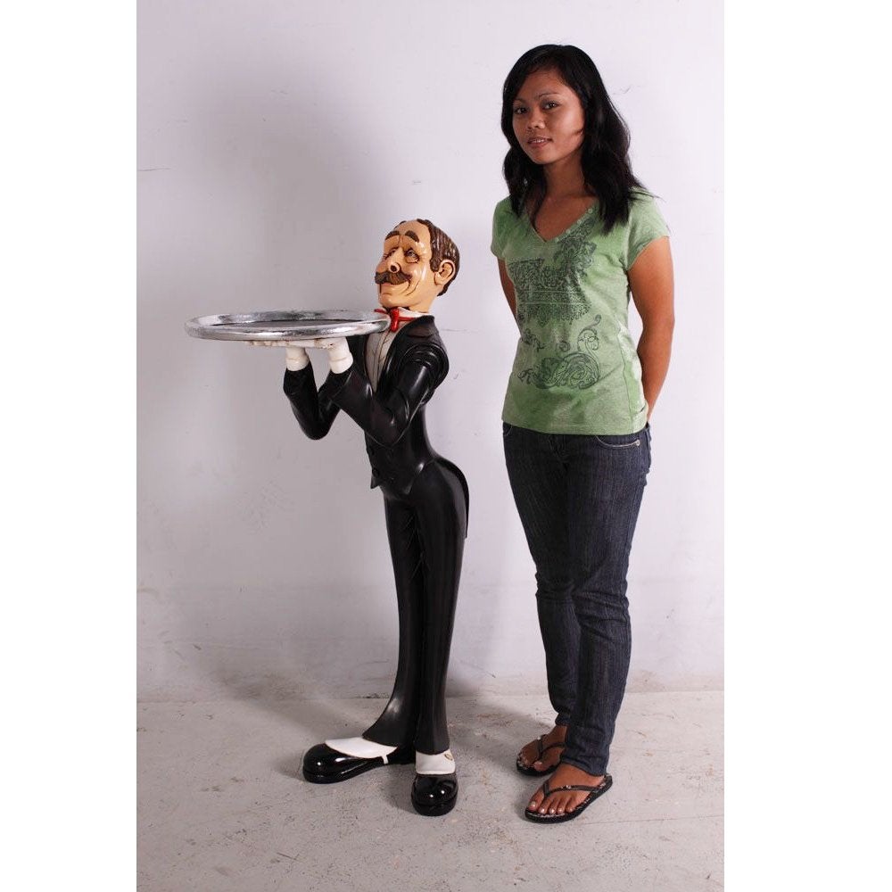 Butler Skinny — Statue de serveur Hauteur 116 cm, Enlèvement, Neuf