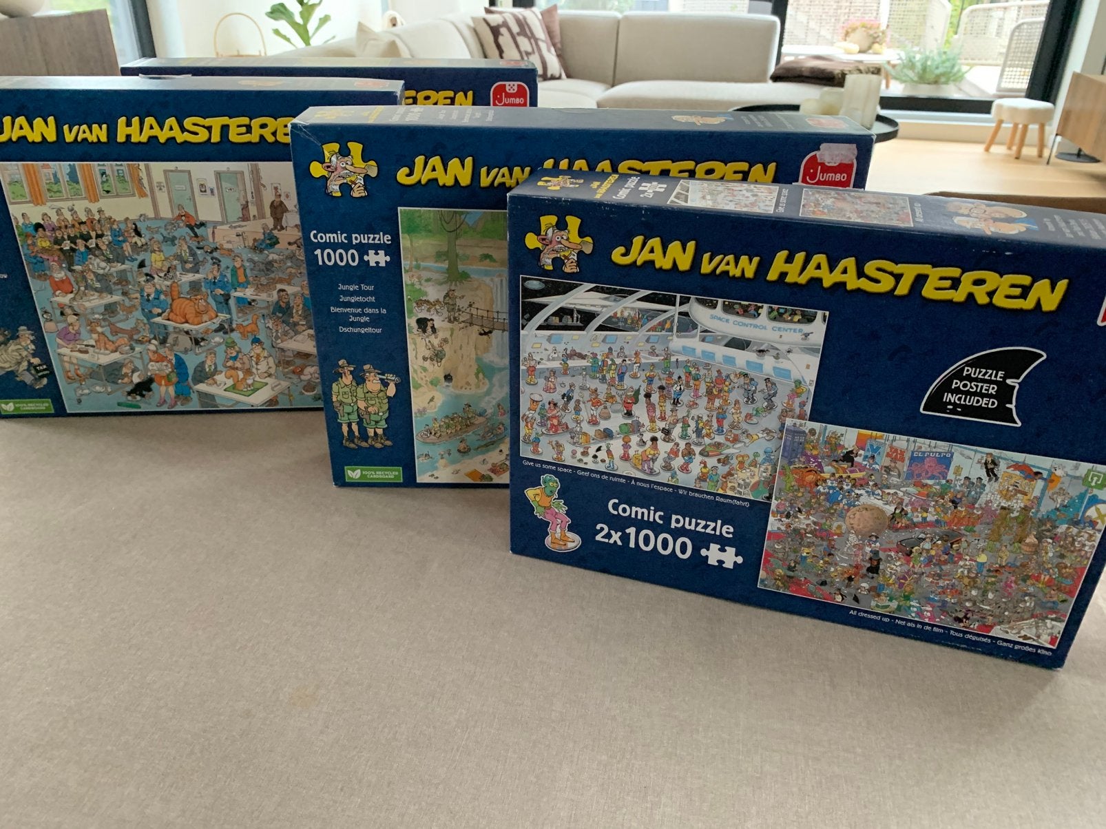 5 Puzzels 1000stuks Jan van Haasteren, Hobby & Loisirs créatifs, Enlèvement, Comme neuf