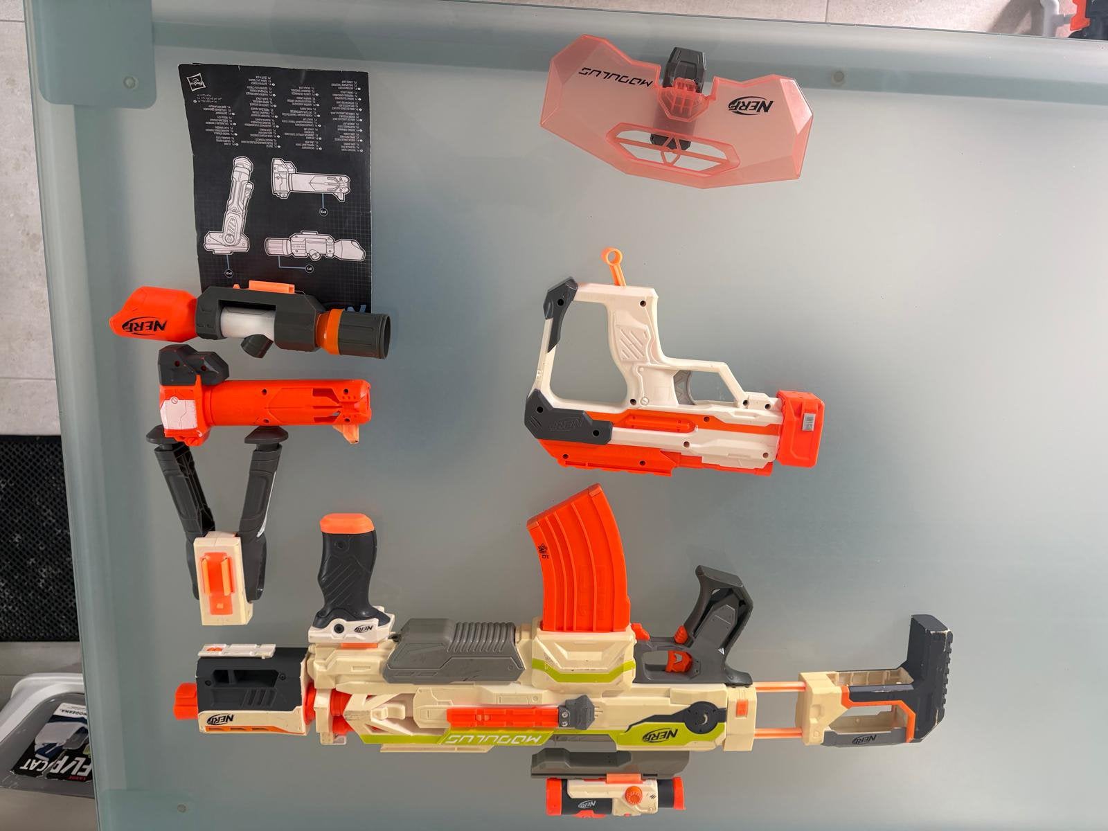 Nerf Modulus met upgrade kits, Ophalen of Verzenden, Gebruikt