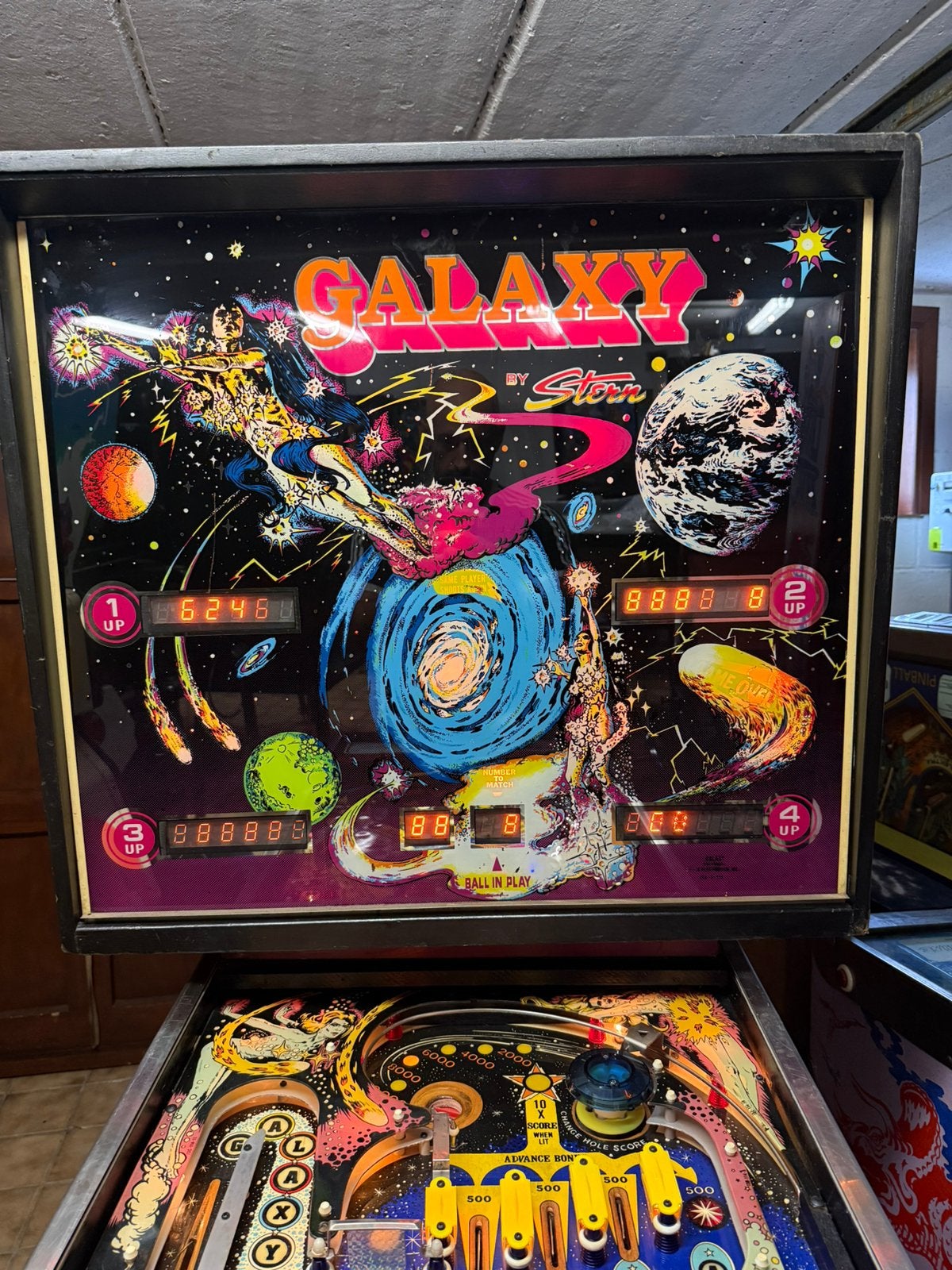 Flipper Stern Galaxy 1980, Enlèvement, Utilisé, Électronique, Flipper (jeu)