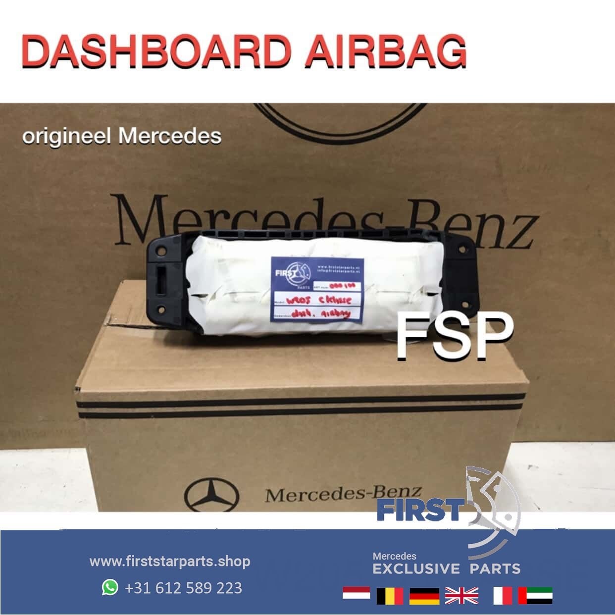 W205 C205 S205 DASHBOARD AIRBAG PASSAGIER Mercedes C Klasse, Gebruikt, -, Ophalen of Verzenden, -