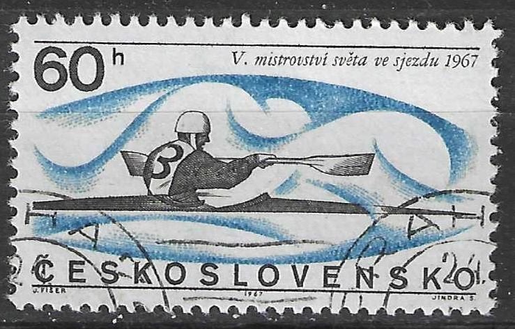 Tsjechoslowakije 1967 - Yvert 1556 - Kano varen (ST), Verzenden, Gestempeld