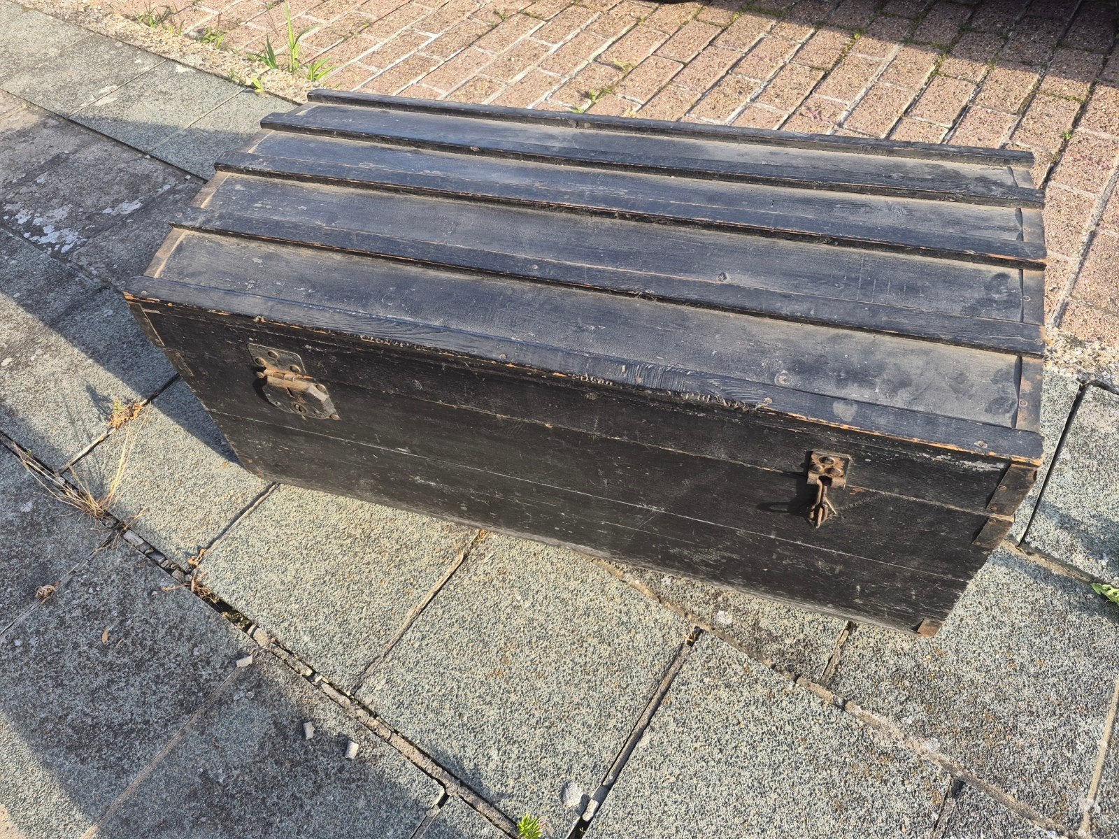 Stoere, karaktervolle houten dekenkist, Huis en Inrichting, Woonaccessoires | Kisten, Gebruikt, 100 tot 125 cm, Ophalen