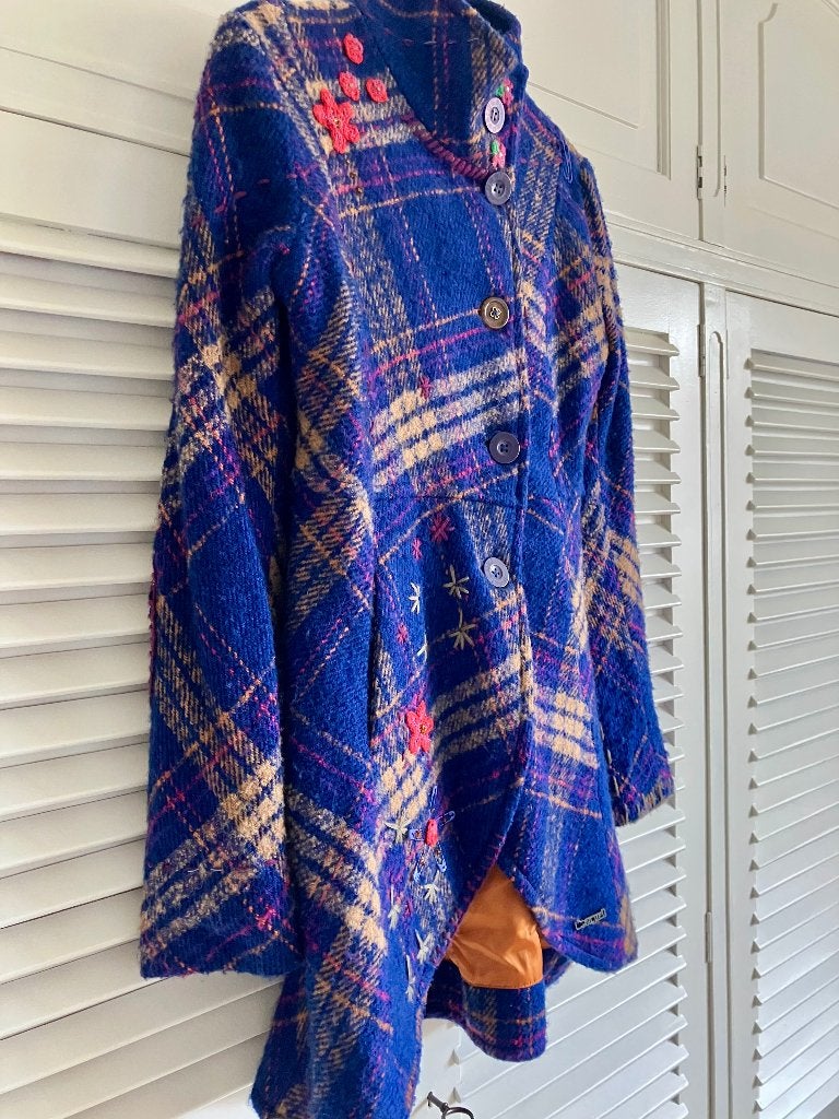 Desigual dames winterjas maat 38 in nieuwstaat., Kleding | Dames, Maat 38/40 (M), Blauw, Ophalen of Verzenden, Zo goed als nieuw