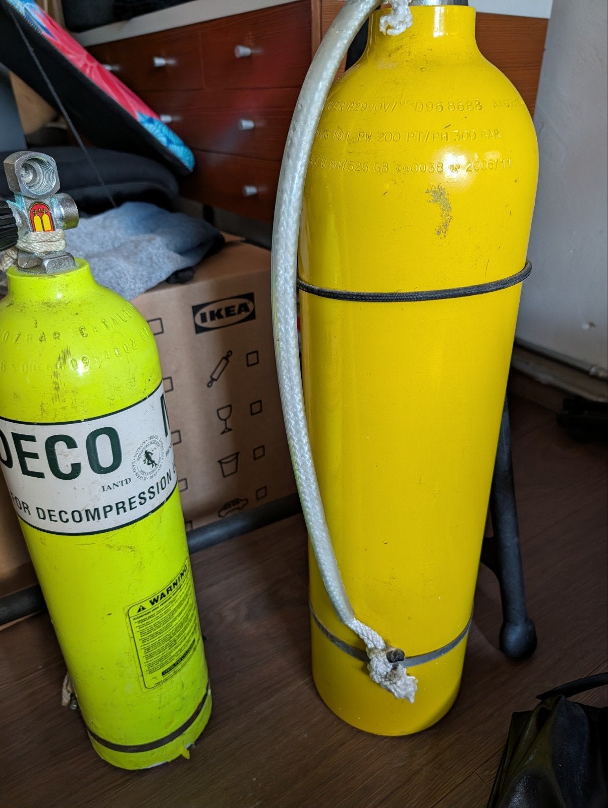 Duikfles 10 l aluminium luxfer 200 bar, Watersport en Boten, Duiken, Ophalen, Duikfles