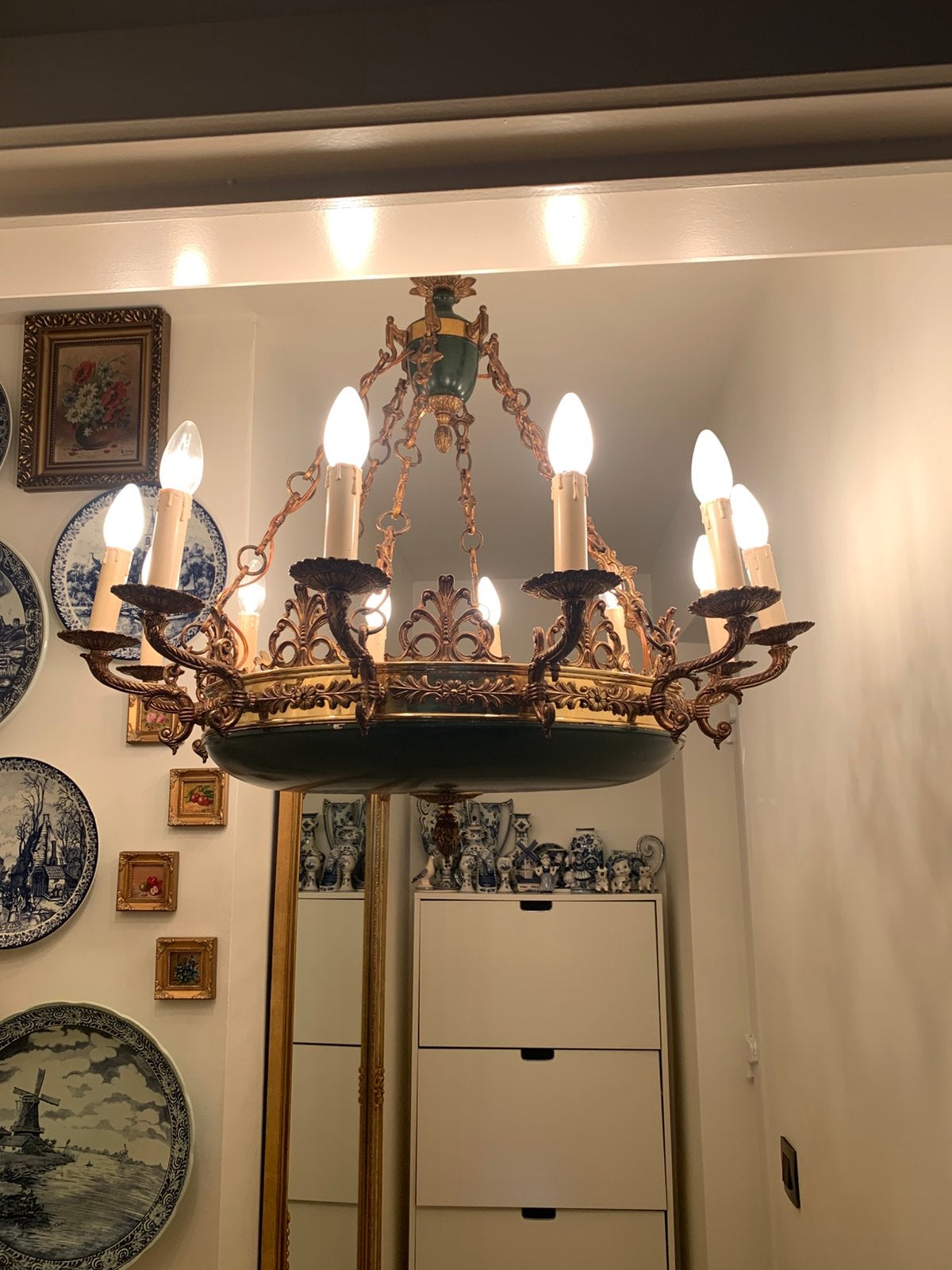 Lustre ancien, Maison & Meubles, Lampes | Lustres, Enlèvement, Comme neuf
