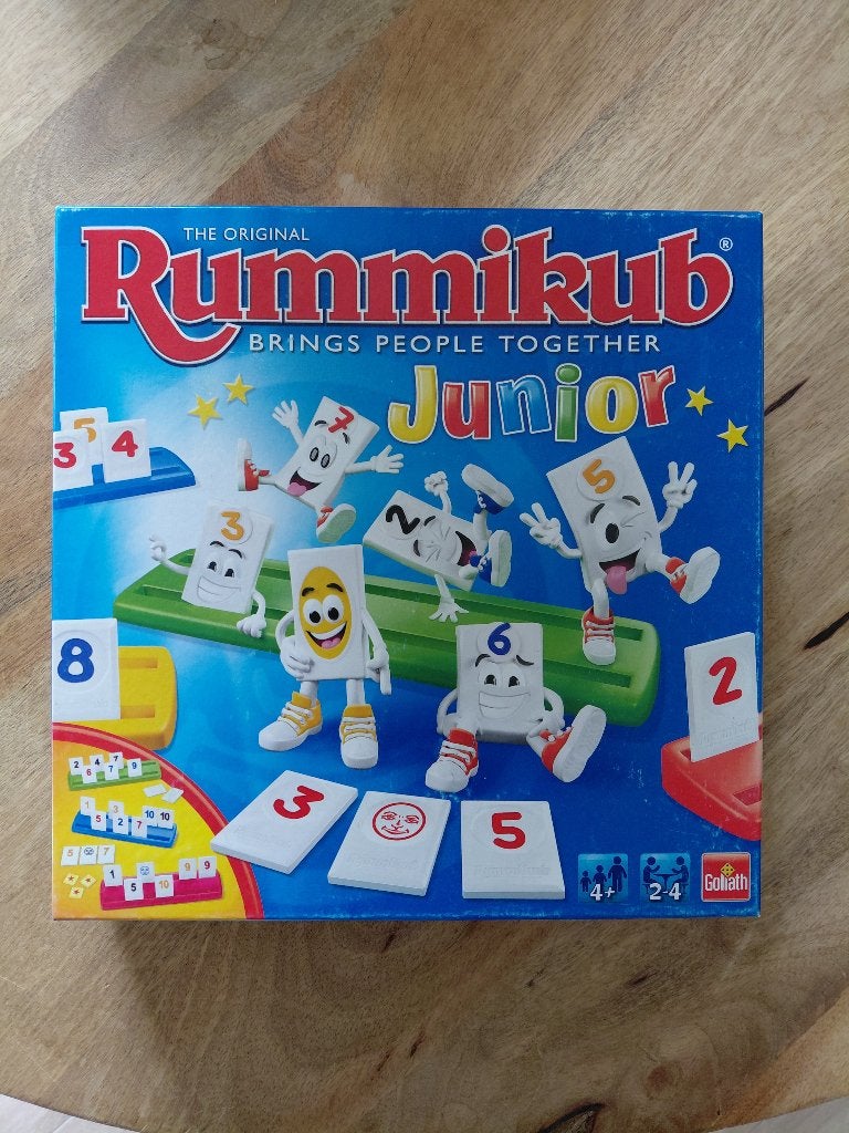 Rummikub Junior, compleet en in propere staat, Hobby en Vrije tijd, Gezelschapsspellen | Bordspellen, Ophalen of Verzenden, Zo goed als nieuw