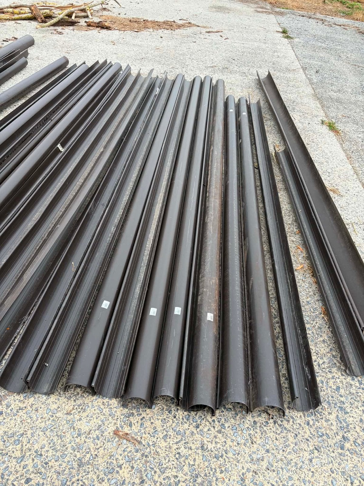 24 gouttières demi lune 125 X 4 m, Enlèvement, Comme neuf