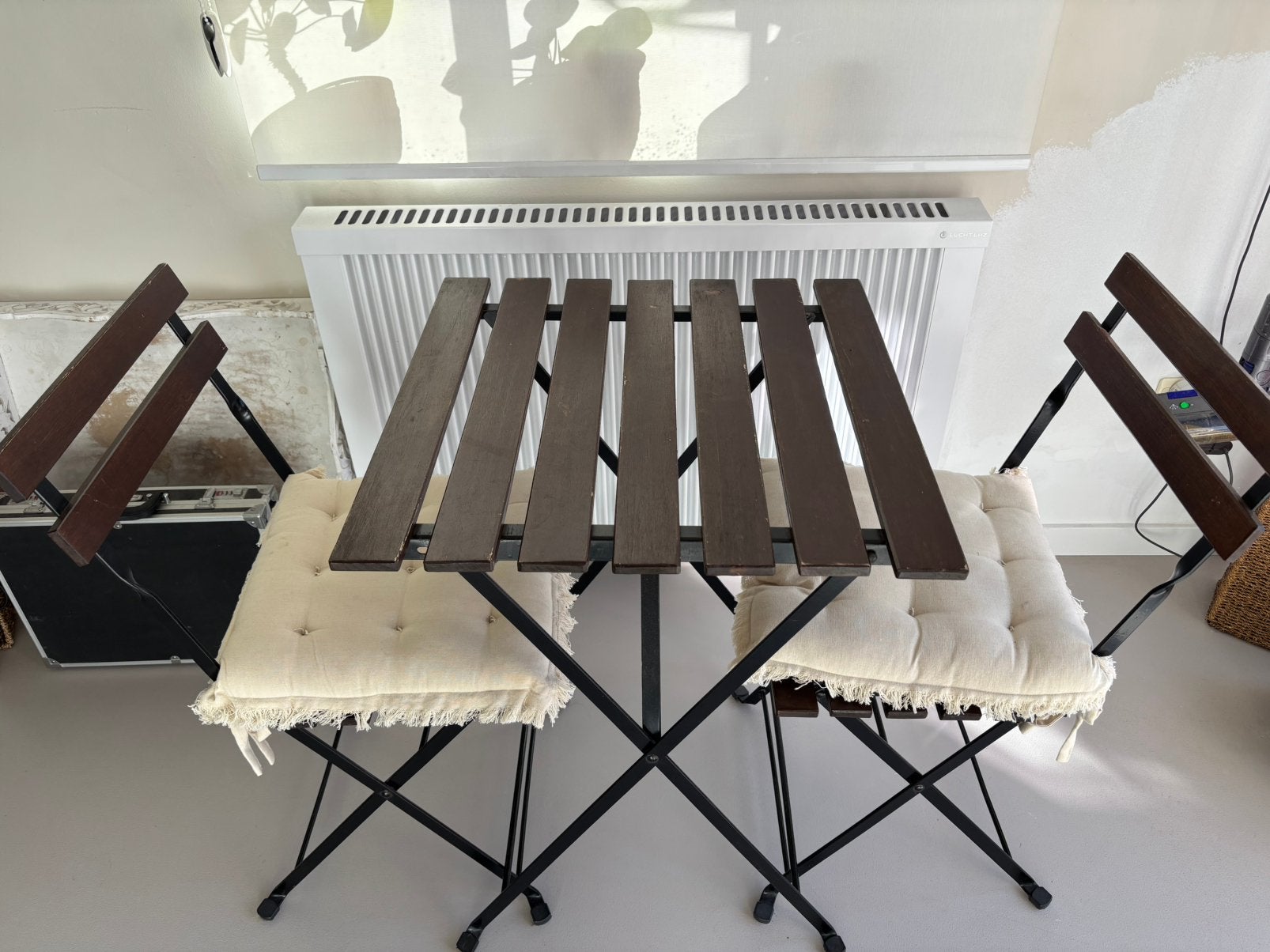 Bistro set, Gebruikt, Bijzettafel, Tuinset, Hout