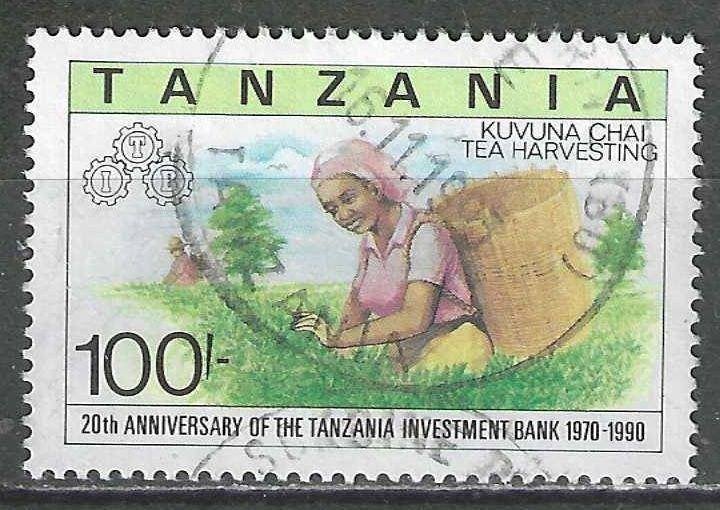 Tanzanie 1991 - Yvert 657 - Tea Pluks (ST), Timbres & Monnaies, Timbres | Afrique, Envoi, Tanzanie, Affranchi
