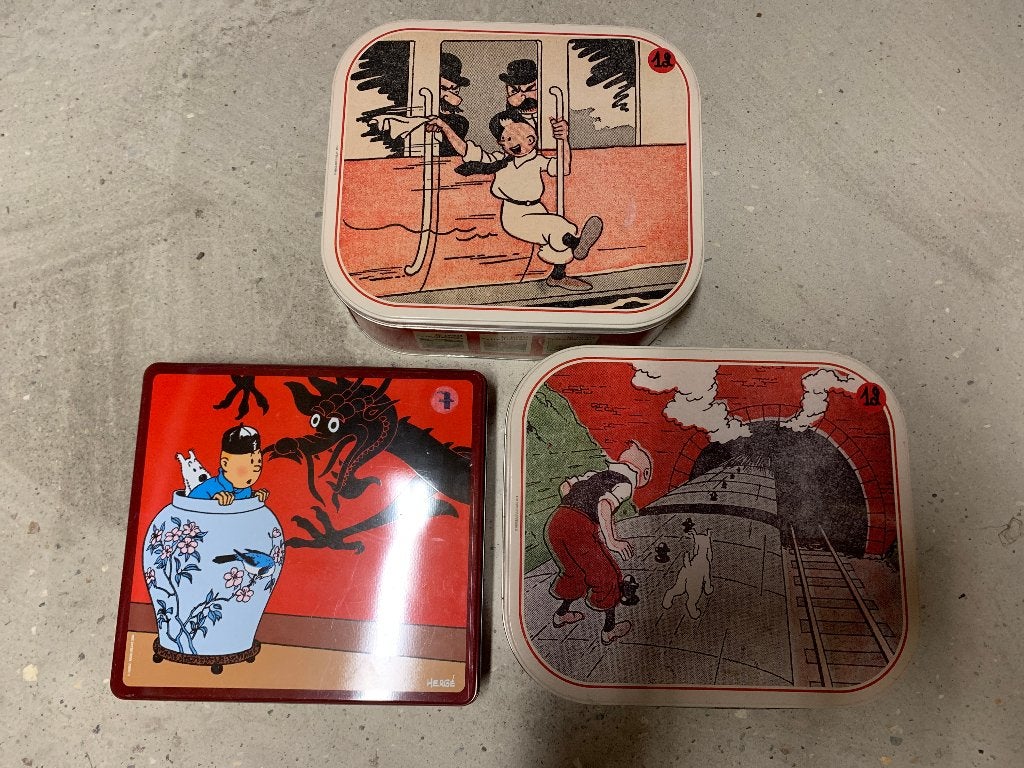 KUIFJE: LOT 3 BLIKKEN DOZEN, Verzamelen, Ophalen of Verzenden, Zo goed als nieuw, Koek(jes)