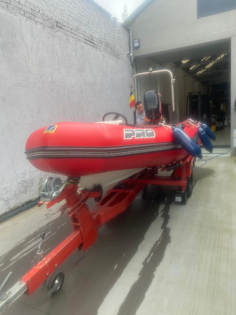 Zodiac Semi Rigide, Watersport en Boten, Motorboten en Motorjachten, Trailer, Zodiac, Ophalen