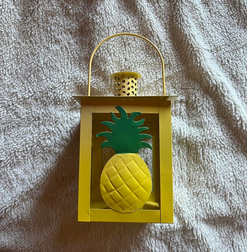 Lanterne ananas jaune, Jardin & Terrasse, Envoi, Comme neuf