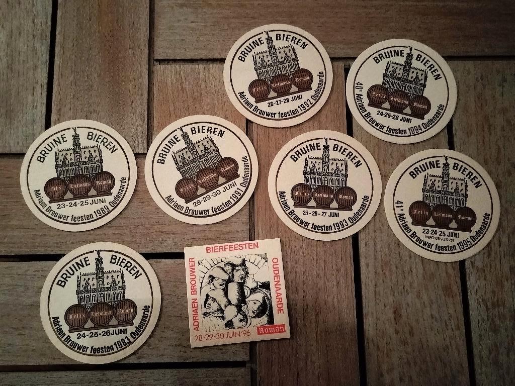 OUDE BIERKAARTEN / BIERVILTJES ADRIAAN BROUWER BIERFEESTEN, Ophalen of Verzenden