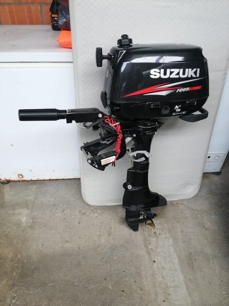 rubber boot met motor, Watersport en Boten, Rubberboten, Airdeck, Gebruikt, Inclusief motor, Ophalen