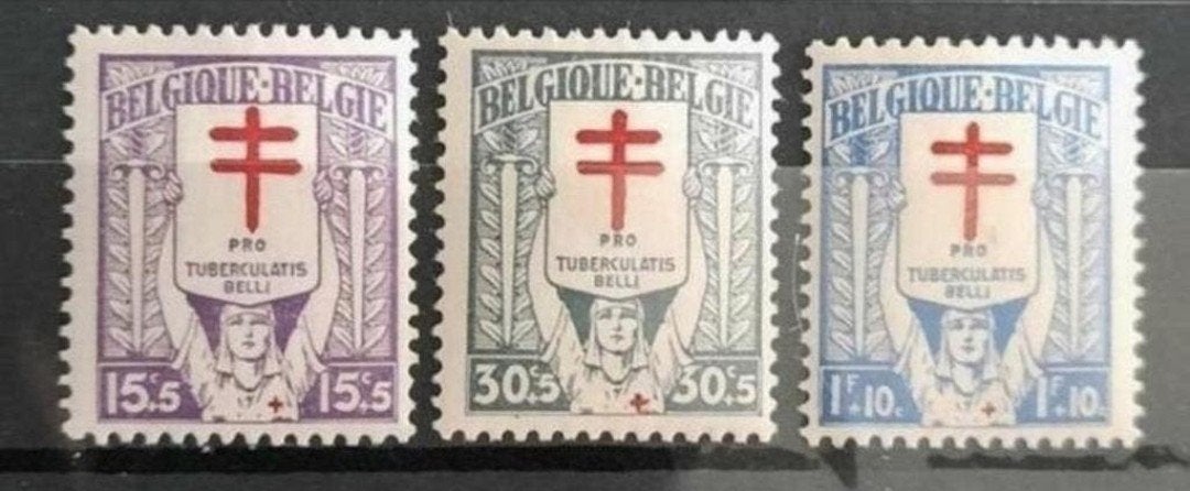 Belgique : OBP 234/36 ** Antituberculeux 1925., Timbres & Monnaies, Timbres | Europe | Belgique, Sans timbre, Neuf, Enlèvement ou Envoi