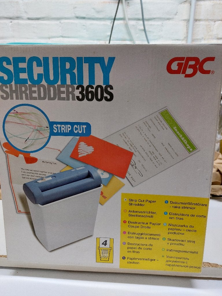 Destructeur de documents, Enlèvement, Comme neuf