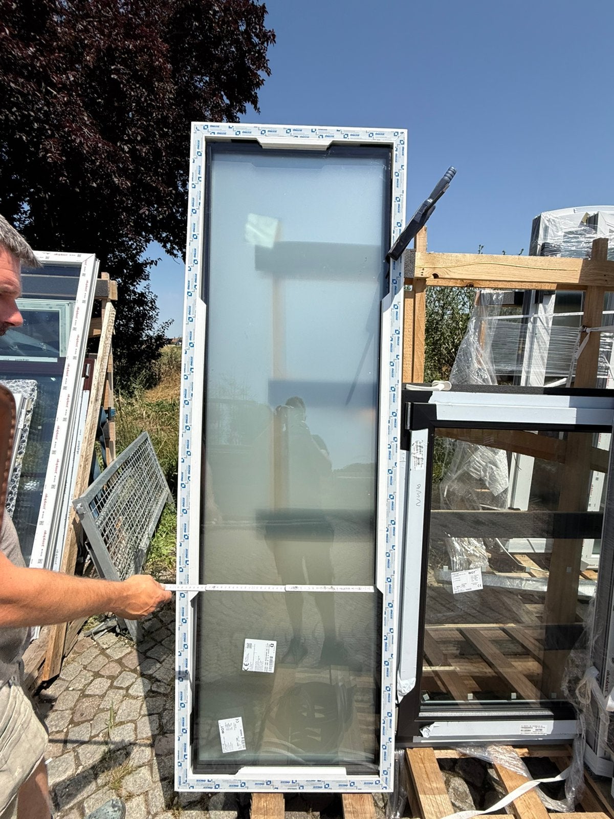 Gratis 3 dubbel glas in transport kader, Ophalen, Kunststof, Minder dan 75 cm, Raamkozijn